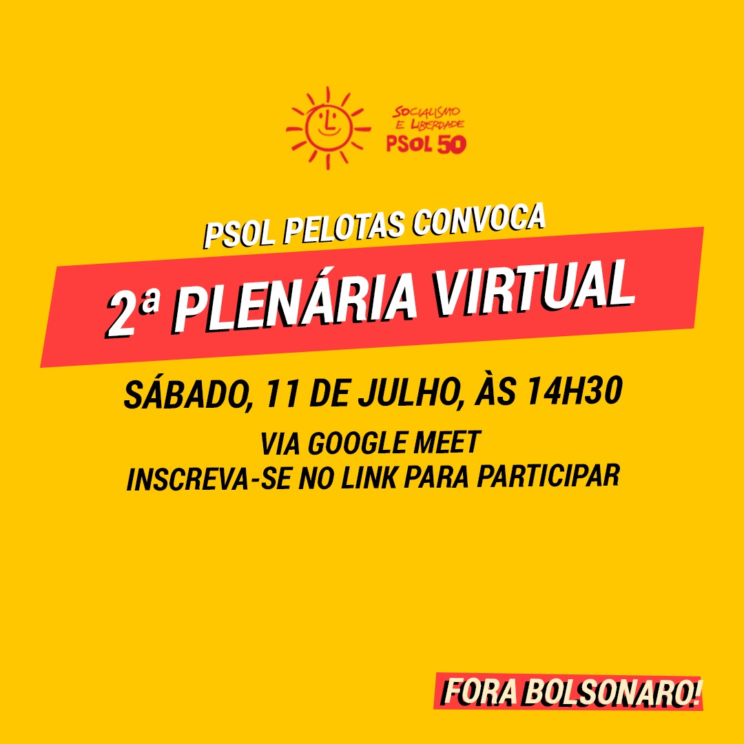 2 Plenária Virtual do PSOL Pelotas